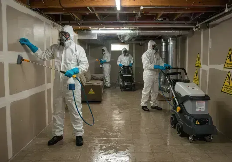 Basement Moisture Removal and Structural Drying process in Shepherdstown, WV